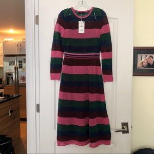 Zara metallic knit dress